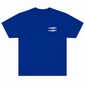 Upside Down Logo Tee – Blue / White