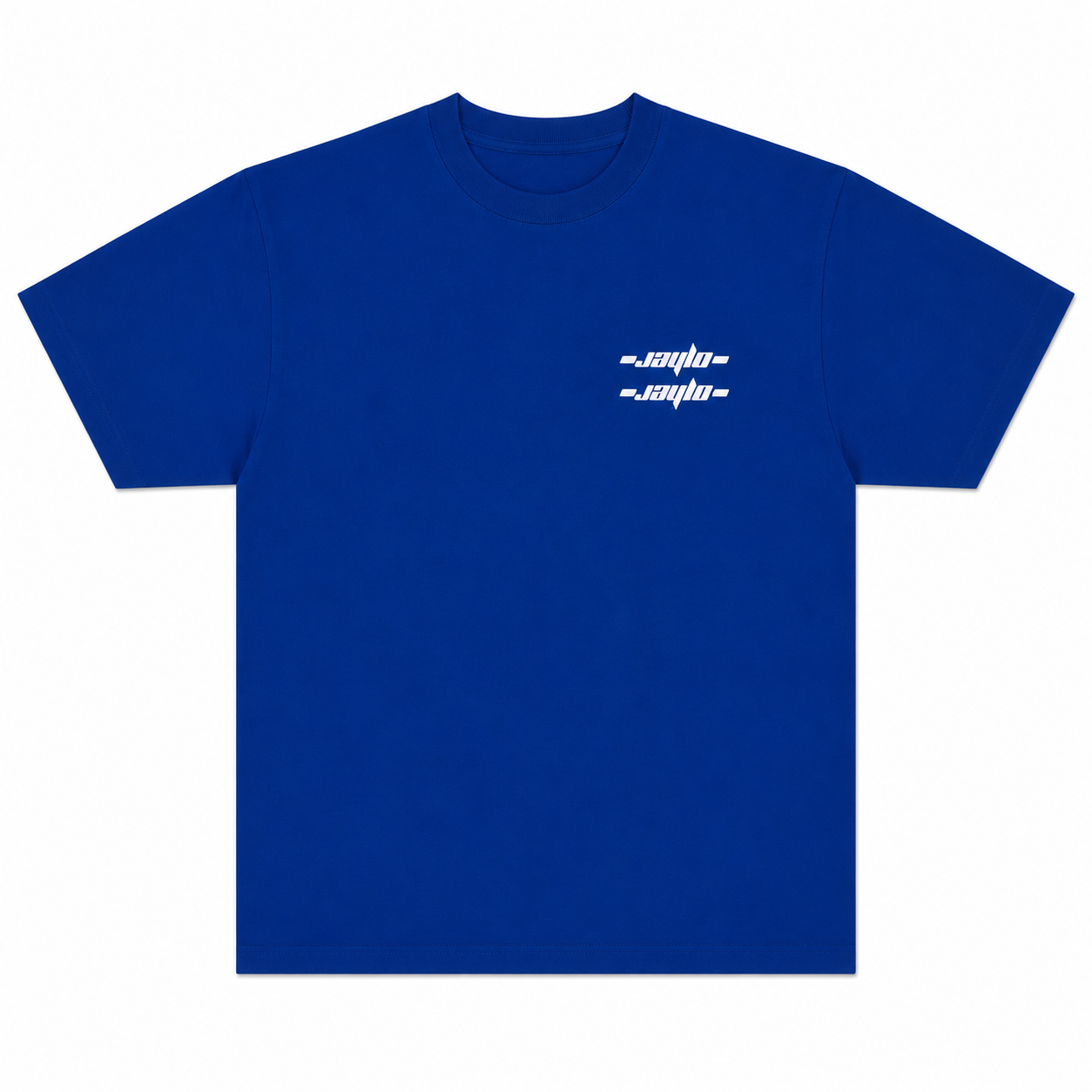 Upside Down Logo Tee – Blue / White